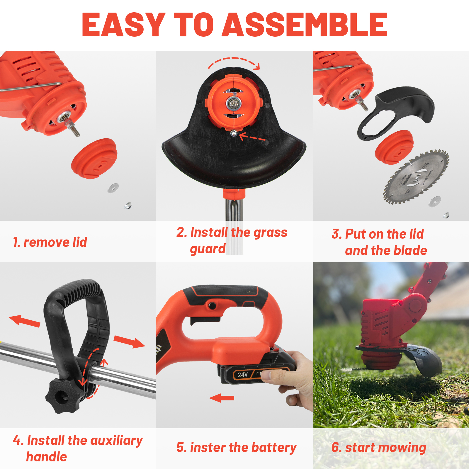 DUH003-21V Brush Household Agricultural Multi-functional Rechargeable Lithium Battery Weeder